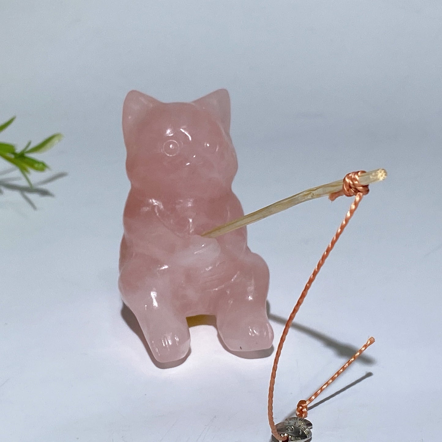 2.3" Crystal Fishing Cat Carving Crystal Healing Bulk Wholesale
