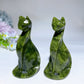 3.1" Serpentine Cat Carving Crystal Healing Bulk Wholesale