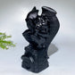 6.1" Black Obsidian Cthulhu Carving Crystal Healing Bulk Wholesale