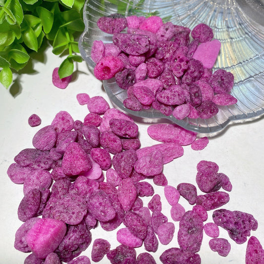 10-20mm Honeycomb Ruby Clacite Chips Bag Bulk Wholesale