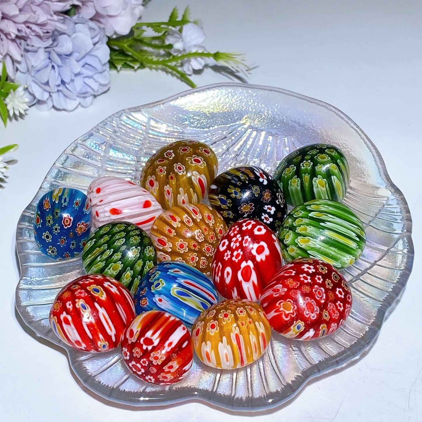 2-3cm Colorful Glass Tumbles Bag Crystal Healing Bulk Wholesale