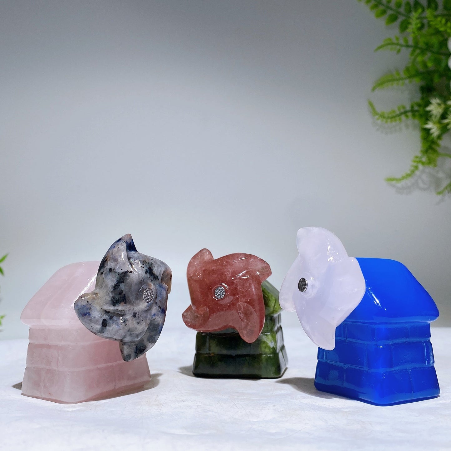 2.0" Crystal Windmill House Carving Crystal Healing Bulk Wholesale