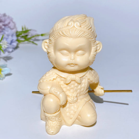 85mm Ivory Nut Wukong Carving Crystal Healing Bulk Wholesale