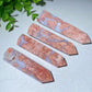 2.5"-4.0" Pink Flower Agate Points Bulk Wholesale