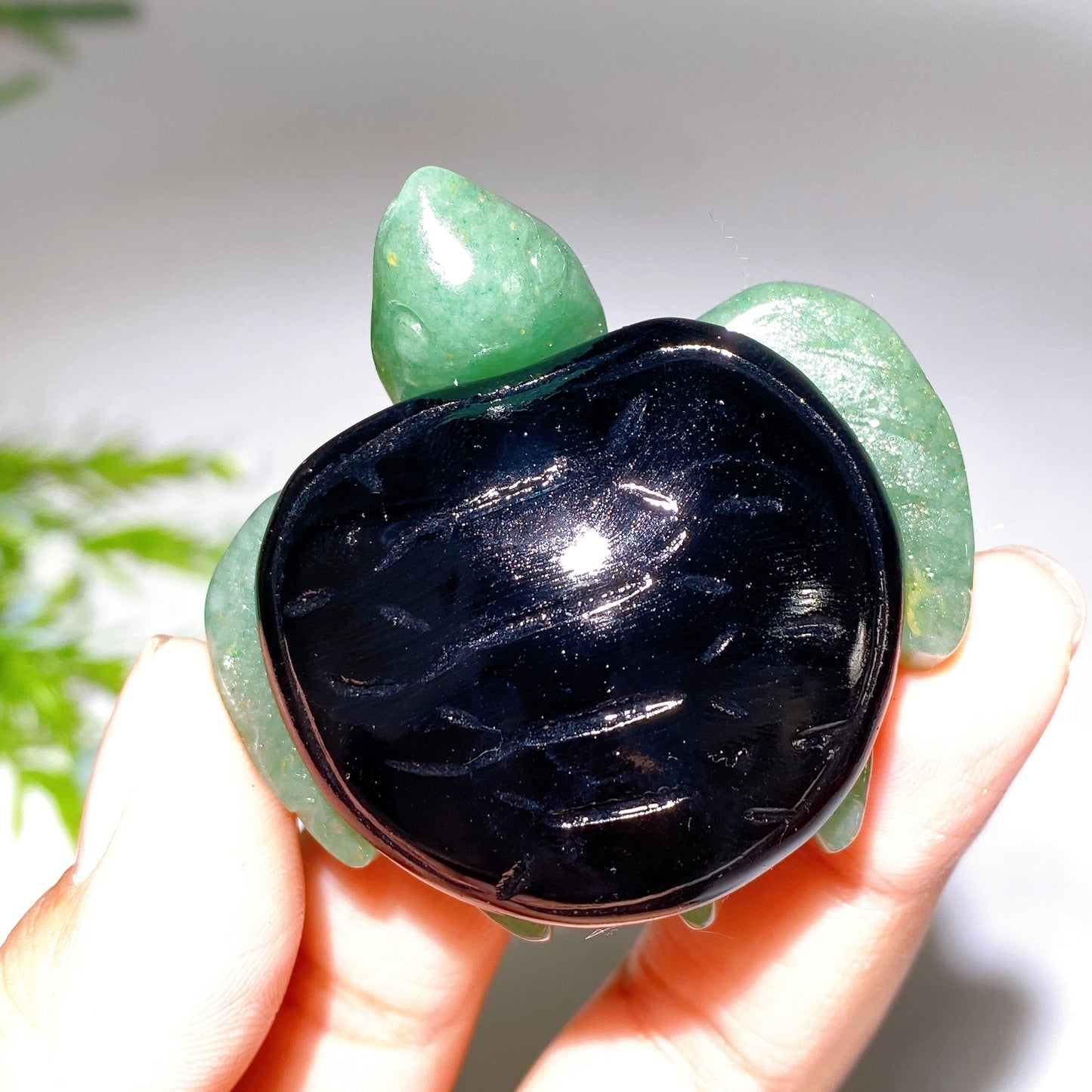 2.0"-2.2" Crystal Turtle with Green Aventurine Base Crystal Healing Bulk Wholesale