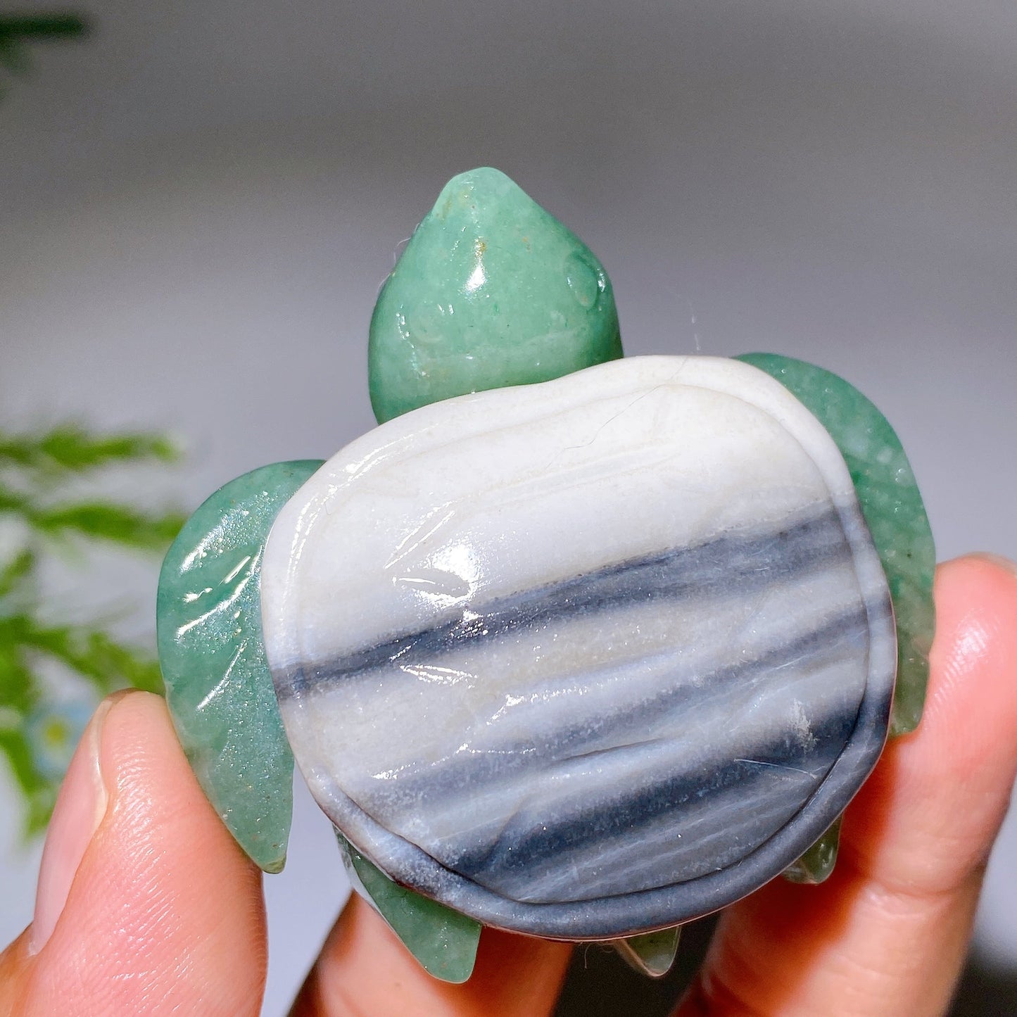 2.0"-2.2" Crystal Turtle with Green Aventurine Base Crystal Healing Bulk Wholesale