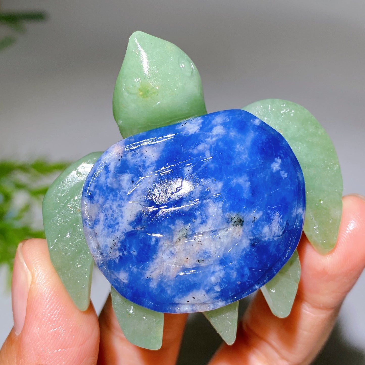 2.0"-2.2" Crystal Turtle with Green Aventurine Base Crystal Healing Bulk Wholesale