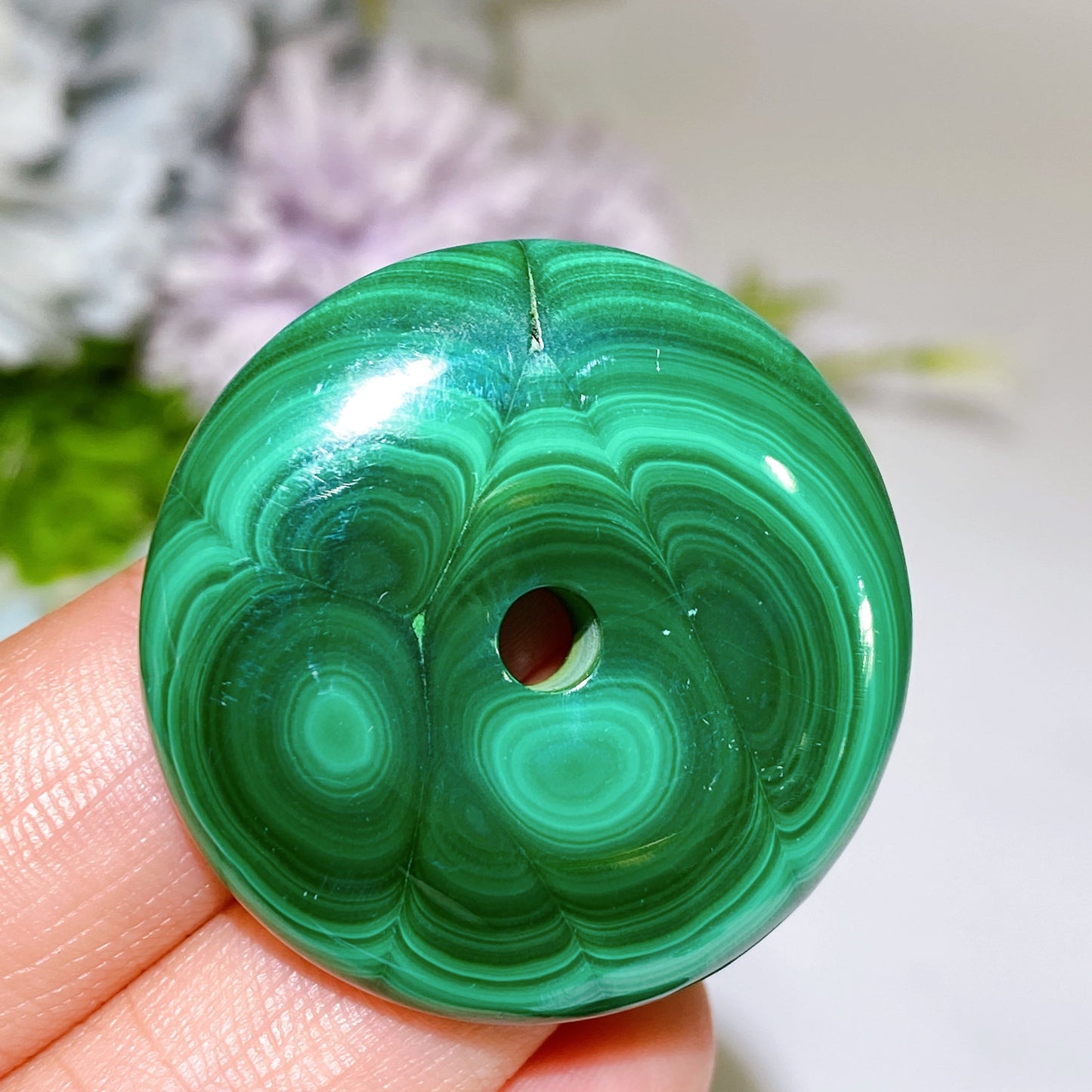 35-55mm Malachite Donut Pendant Crystal Healing Bulk Wholesale