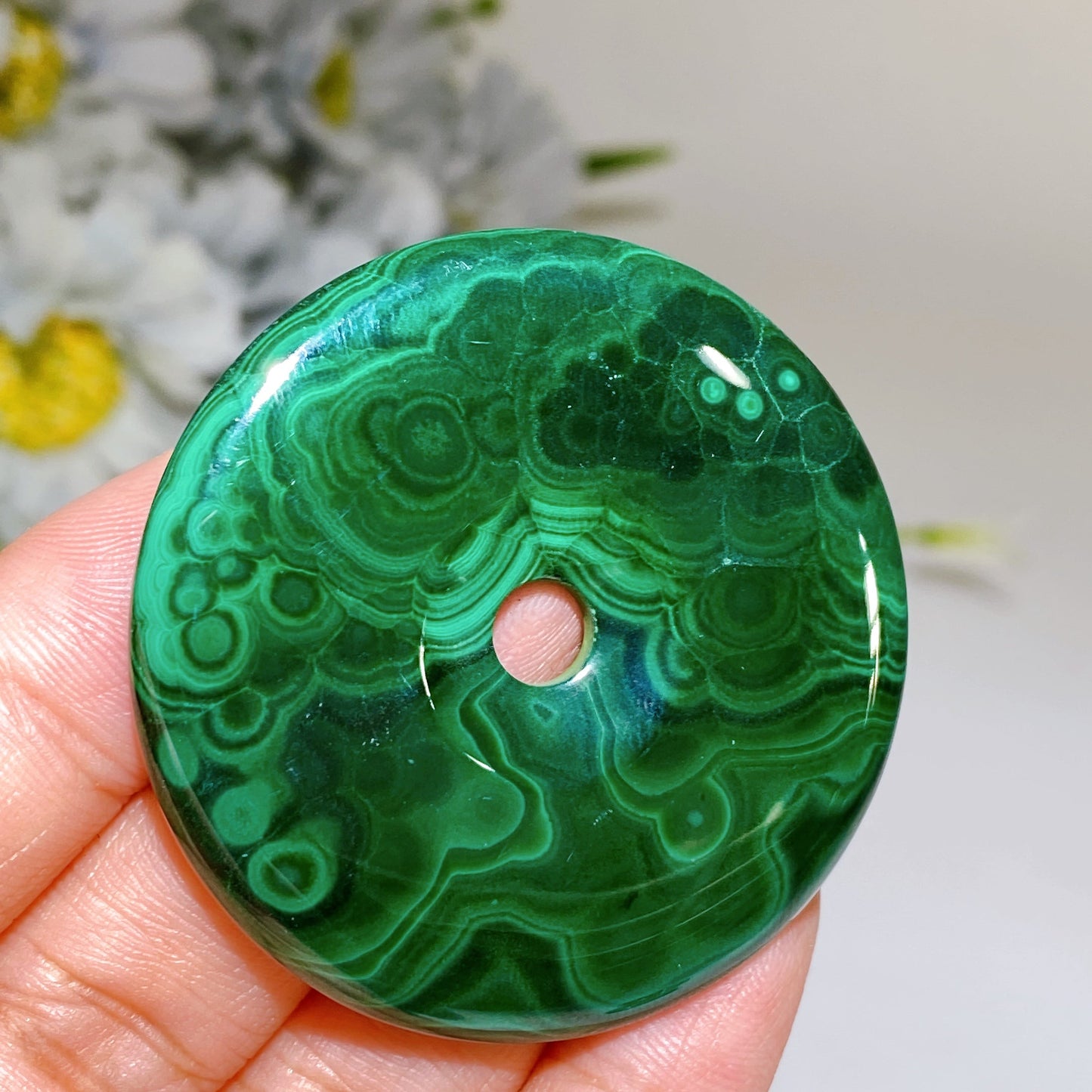 35-55mm Malachite Donut Pendant Crystal Healing Bulk Wholesale