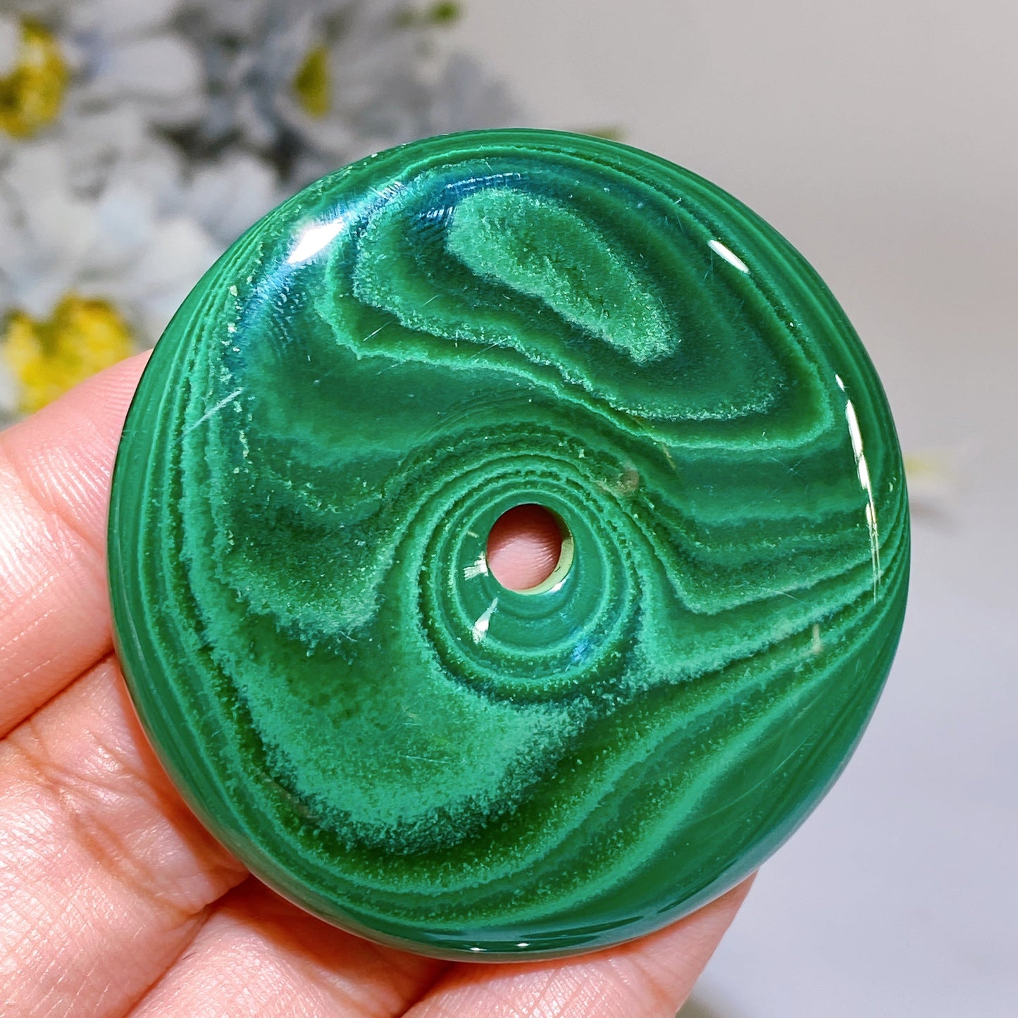 35-55mm Malachite Donut Pendant Crystal Healing Bulk Wholesale
