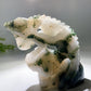 Unique Hand Carved Druzy Moss Agate Lizard Free Form Crystal Healing Bulk Wholesale