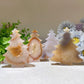 3.8" Druzy Agate Christmas Tree Carvings Bulk Wholesale