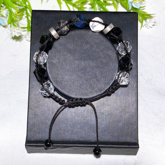Crystal Polyhedron Adjustable Bracelet Crystal Healing Bulk Wholesale
