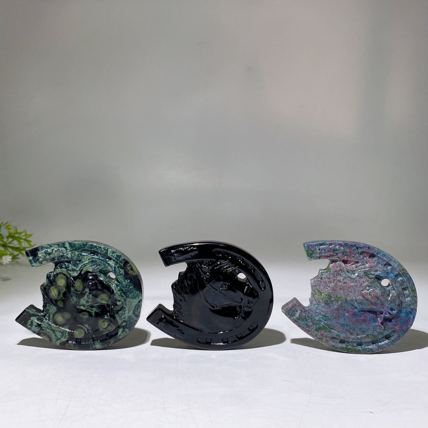 3.2" Crystal Horse Clevis Carving Crystal Healing Bulk Wholesale