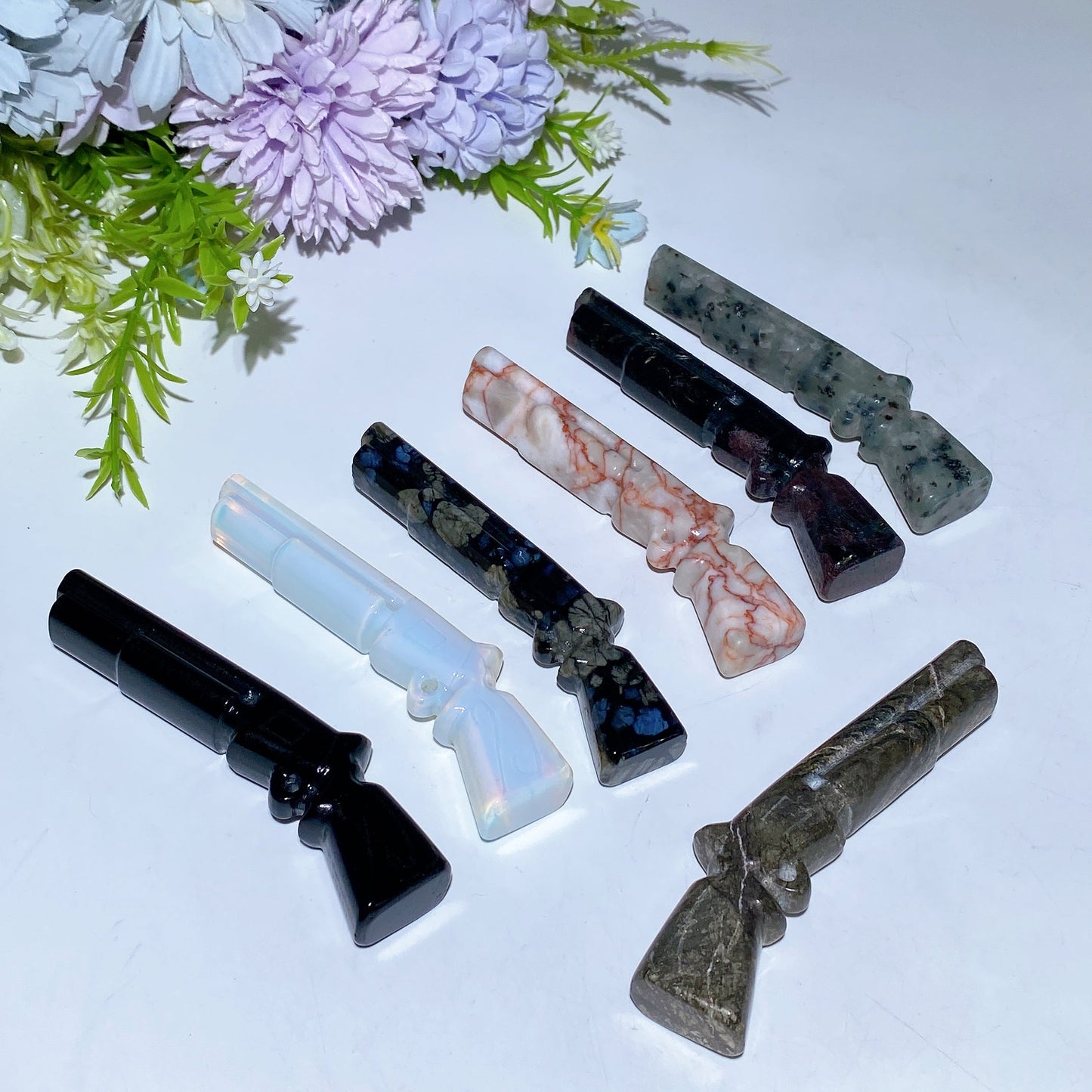 3.9" Crystal Gun Carving Crystal Healing Bulk Wholesale