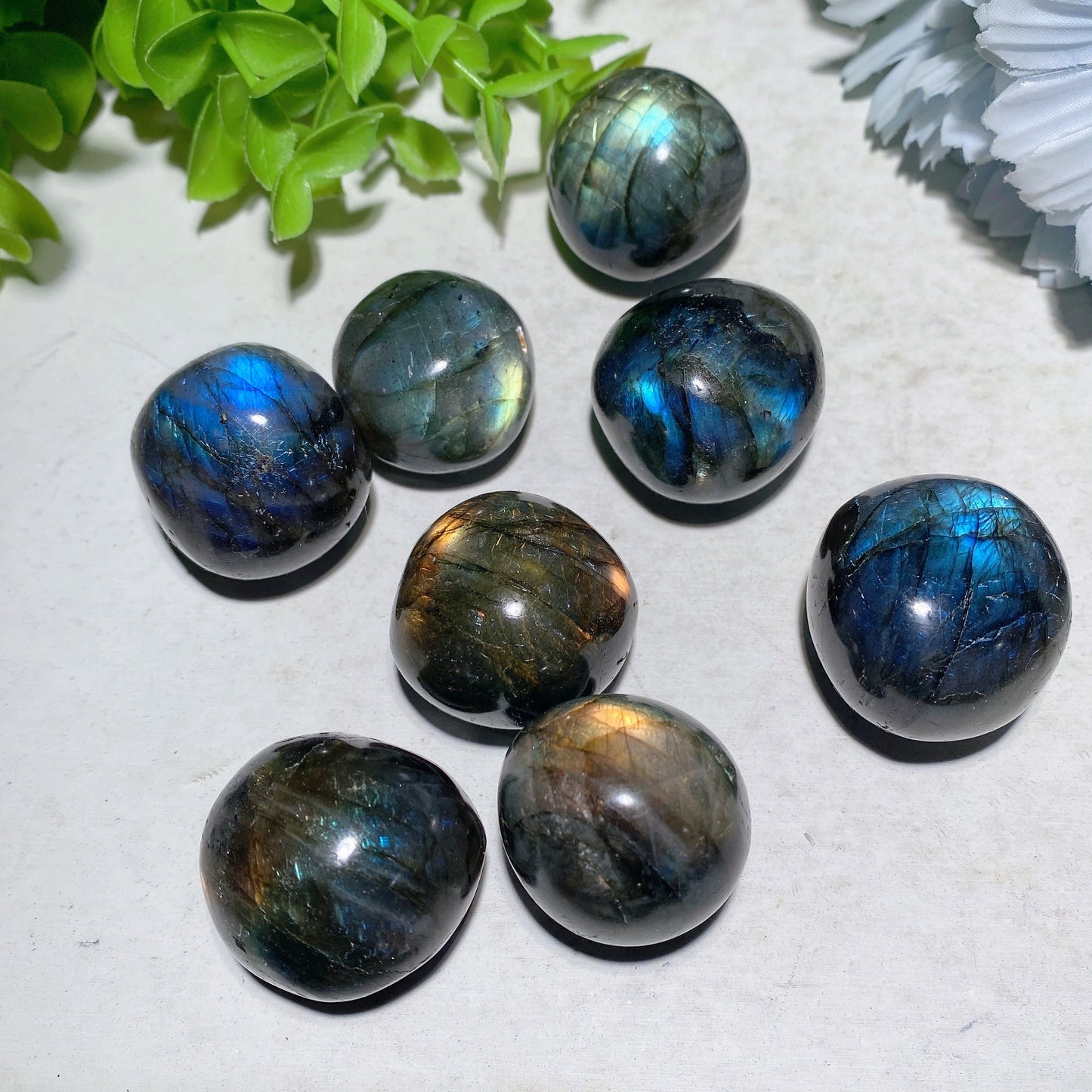 25-30mm Labradorite Tumbles Bag 200g Bulk Wholesale