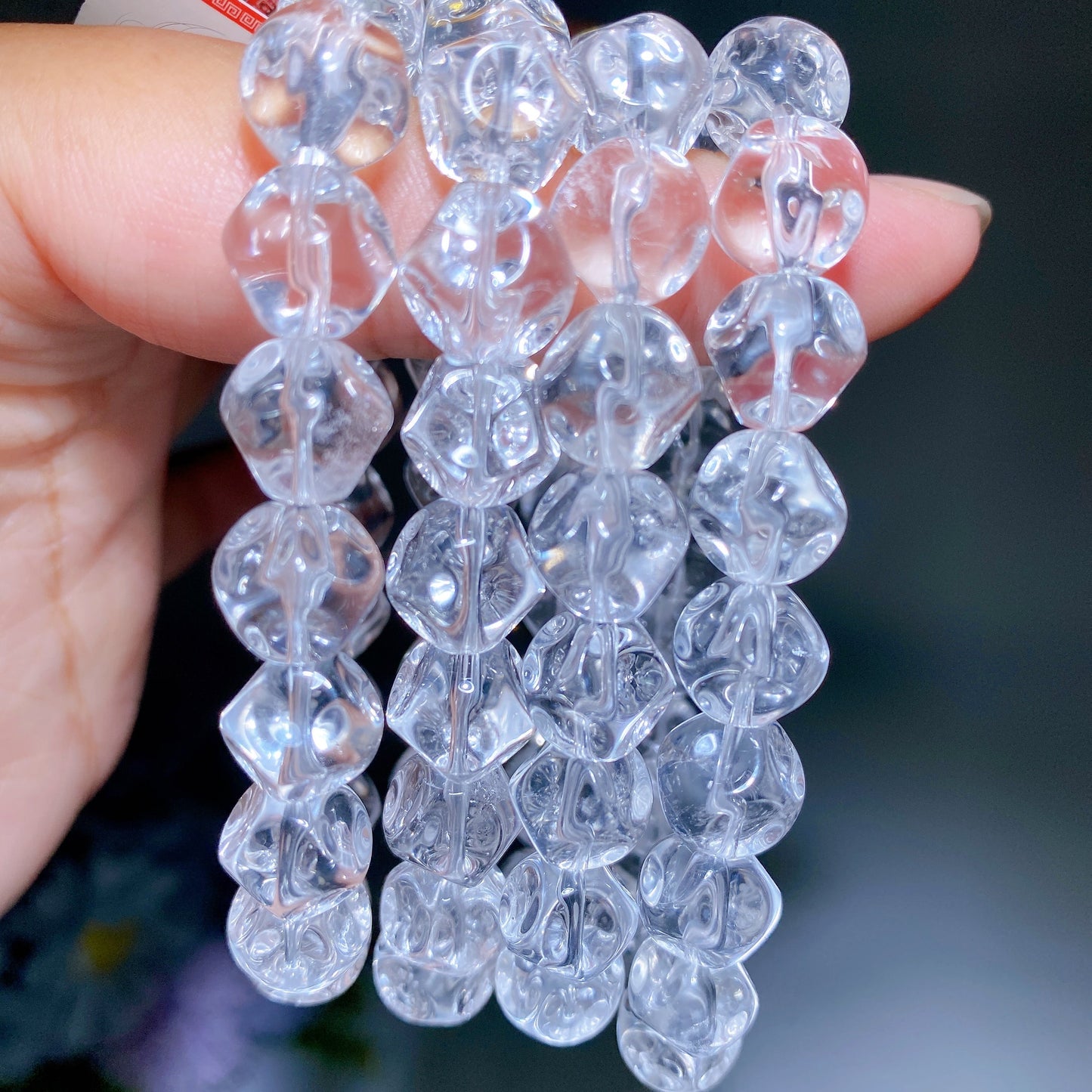 10mm Special Polyhedral Clear Quartz Bracelet Crystal Healing Bulk Wholesale
