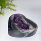 14cm Unique Amethyst Geode Heart Shape Carving Crystal Healing Bulk Wholesale