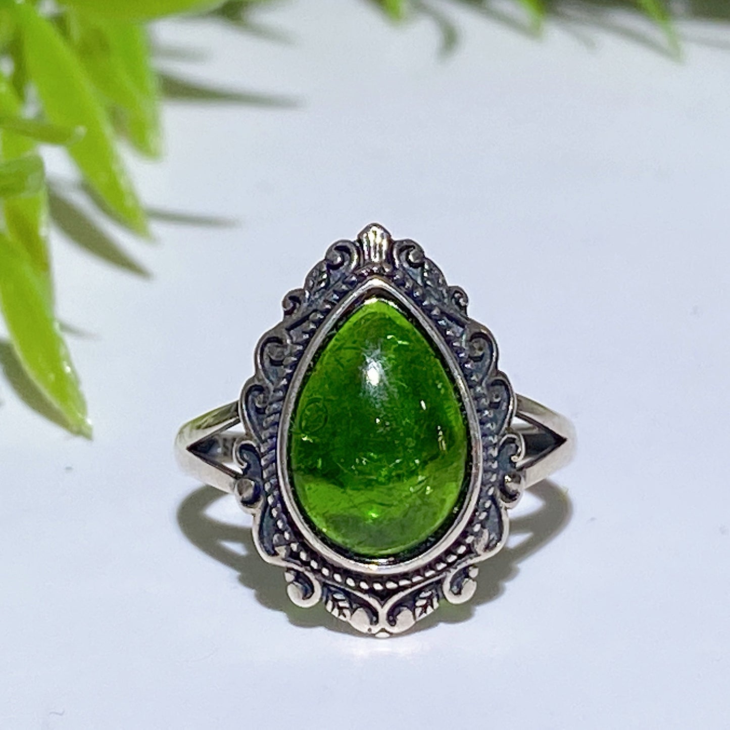 925 Silver Chrome Diopside Ring Crystal Healing Bulk Wholesale