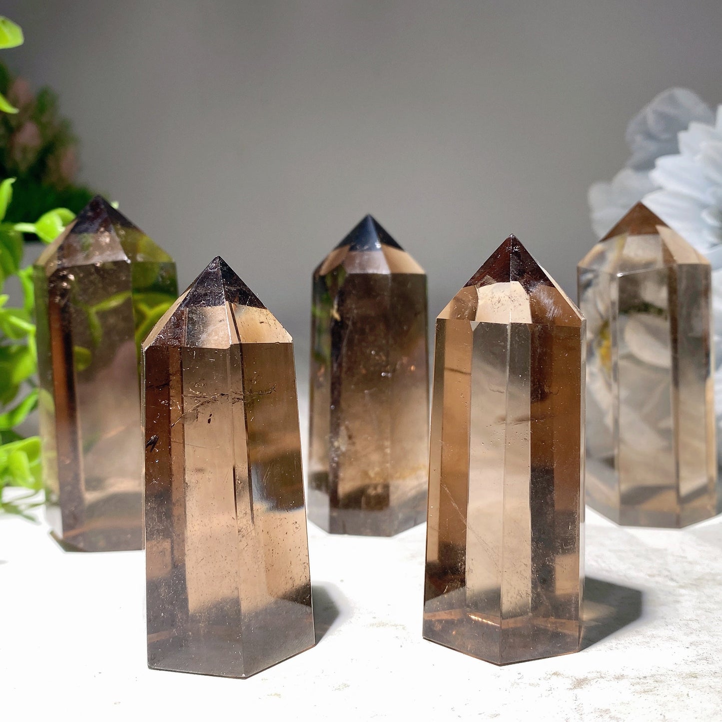 2.5"-3.2" Smokey Quartz Points 200g Bulk Wholesale