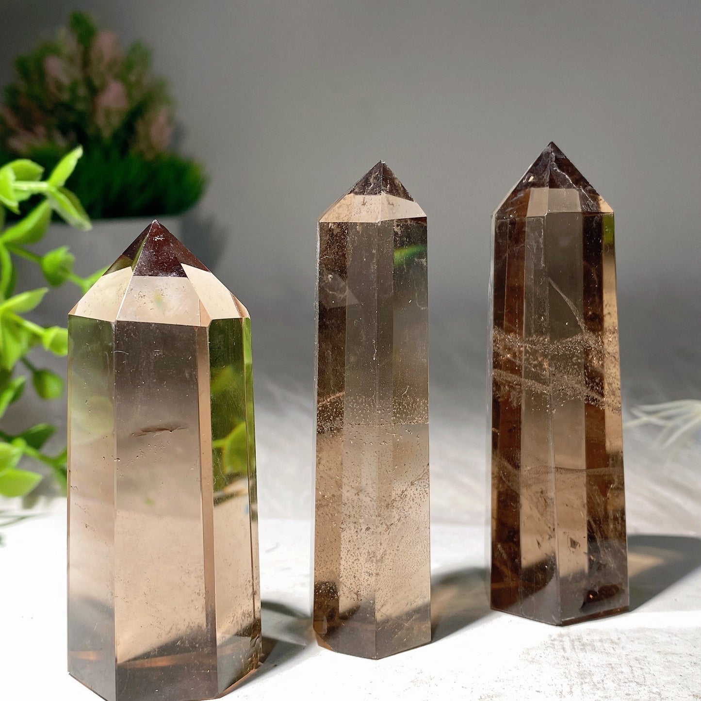 2.5"-3.2" Smokey Quartz Points 200g Bulk Wholesale