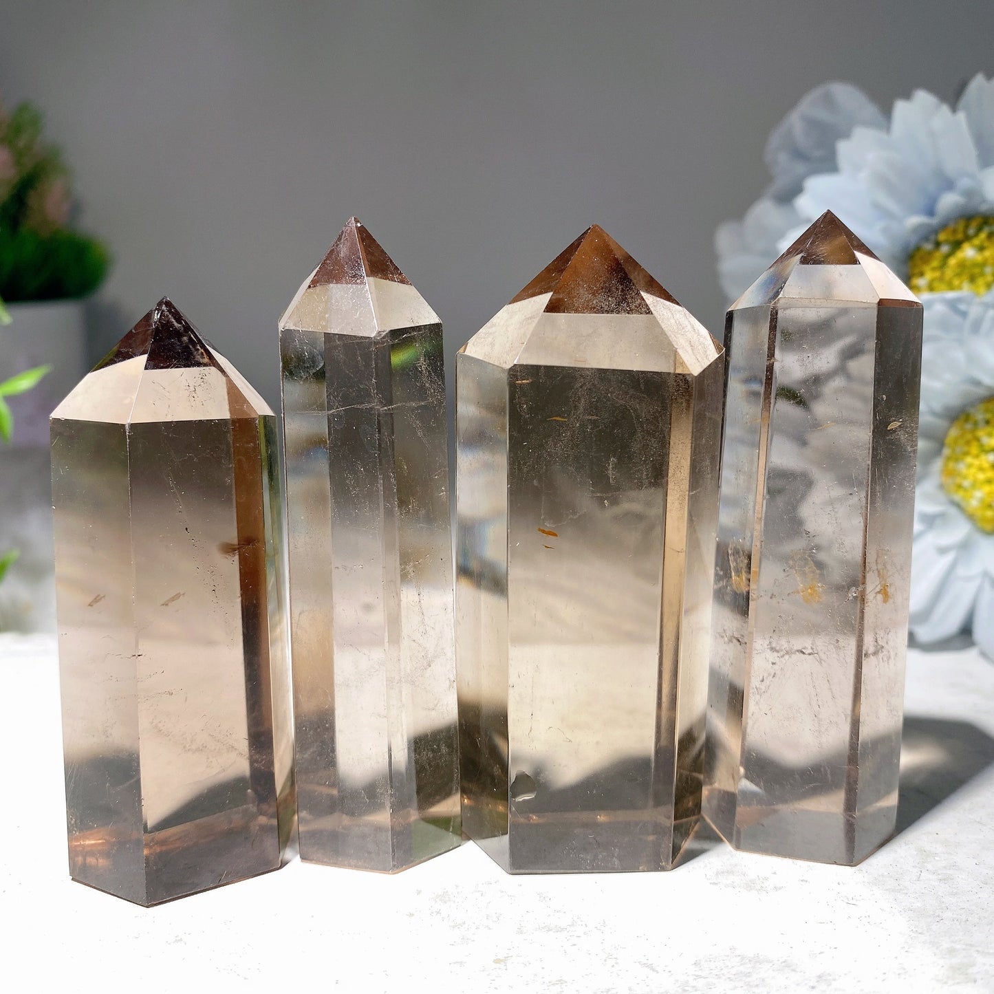 2.5"-3.2" Smokey Quartz Points 200g Bulk Wholesale