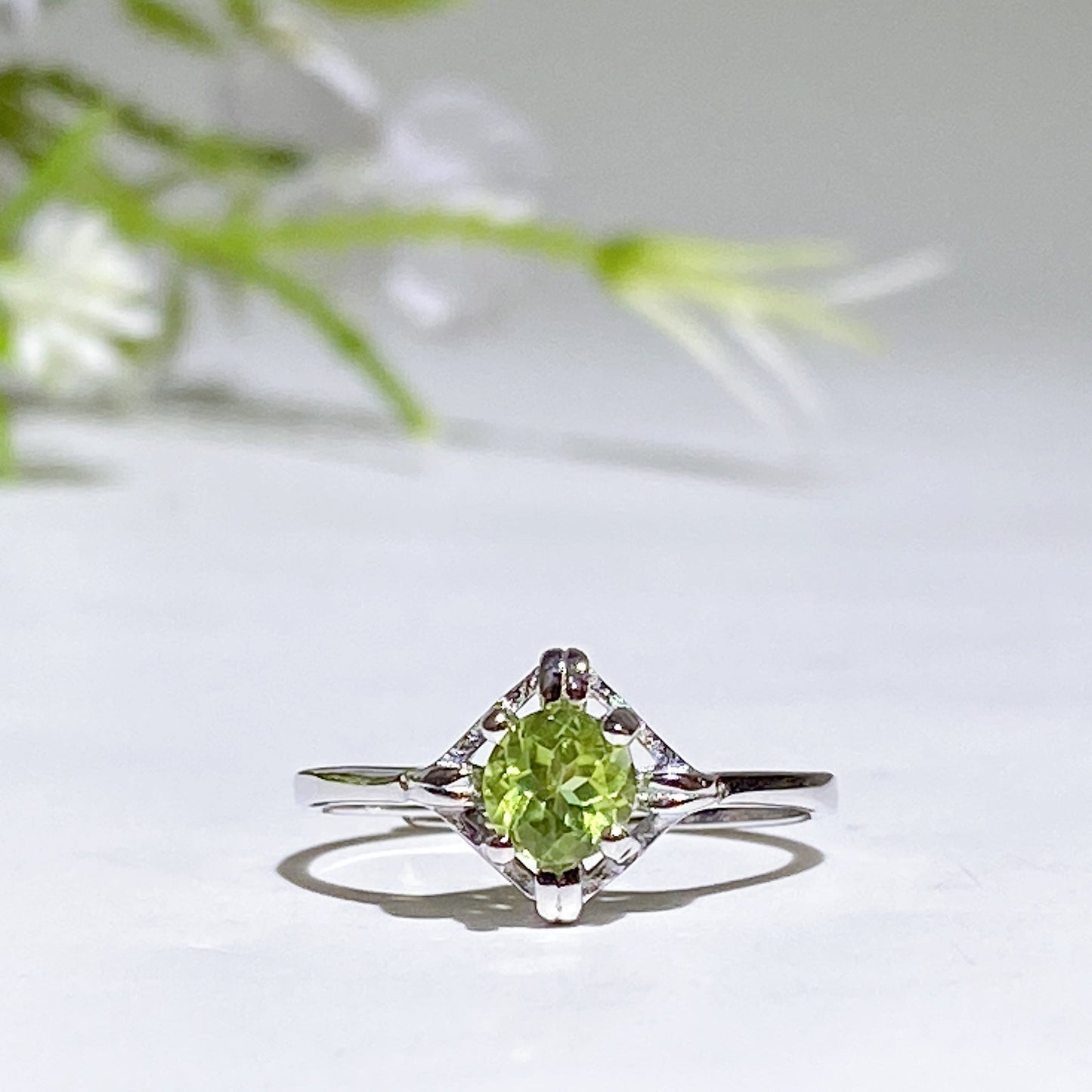 Sterling Silver Peridot Ring Crystal Healing Bulk Wholesale