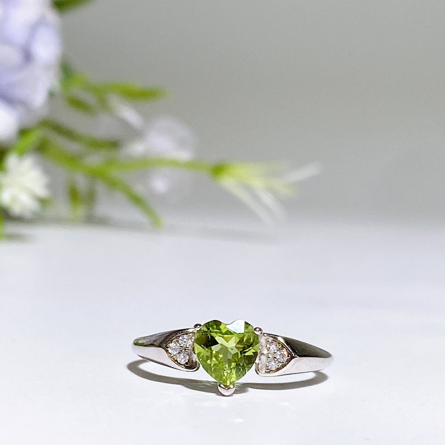 Sterling Silver Peridot Ring Crystal Healing Bulk Wholesale