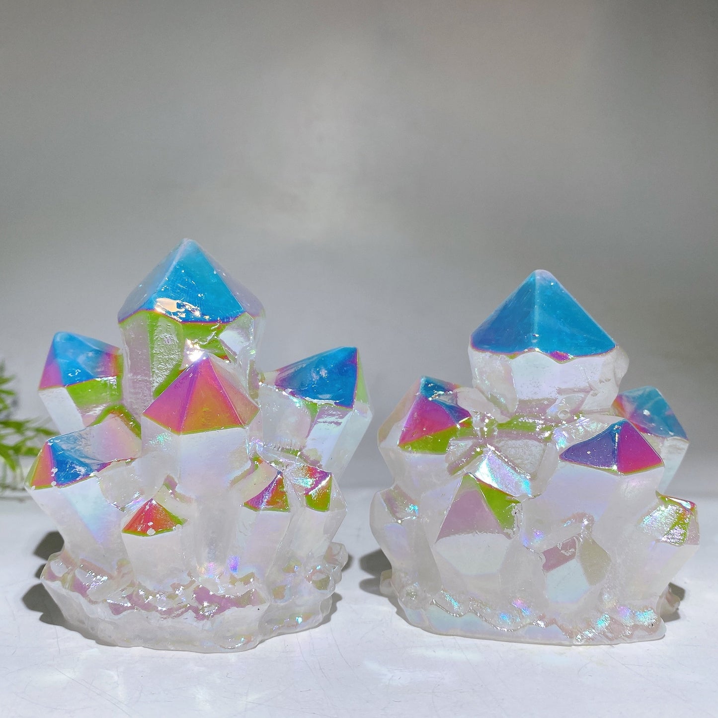 3.1" Aura Quartz Cluster Shaper Carving Free Form Crystal Healing Bulk Wholesale