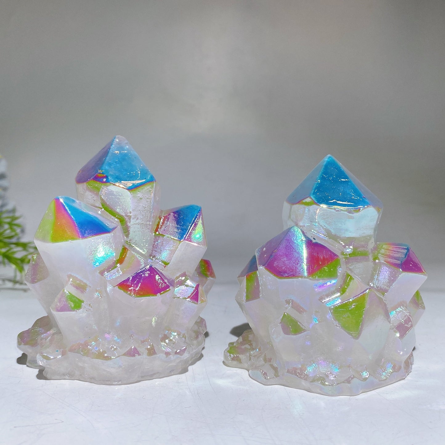 3.1" Aura Quartz Cluster Shaper Carving Free Form Crystal Healing Bulk Wholesale