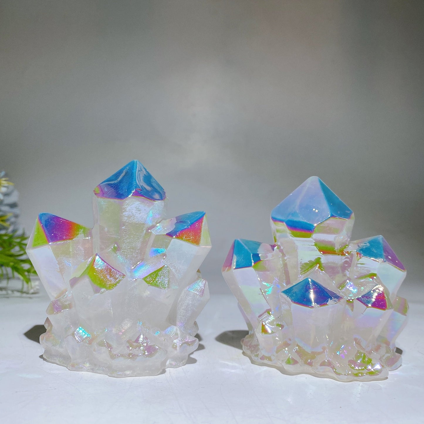 3.1" Aura Quartz Cluster Shaper Carving Free Form Crystal Healing Bulk Wholesale