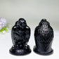 2.4" Black Obsidian Vulture Carving Crystal Healing Bulk Wholesale