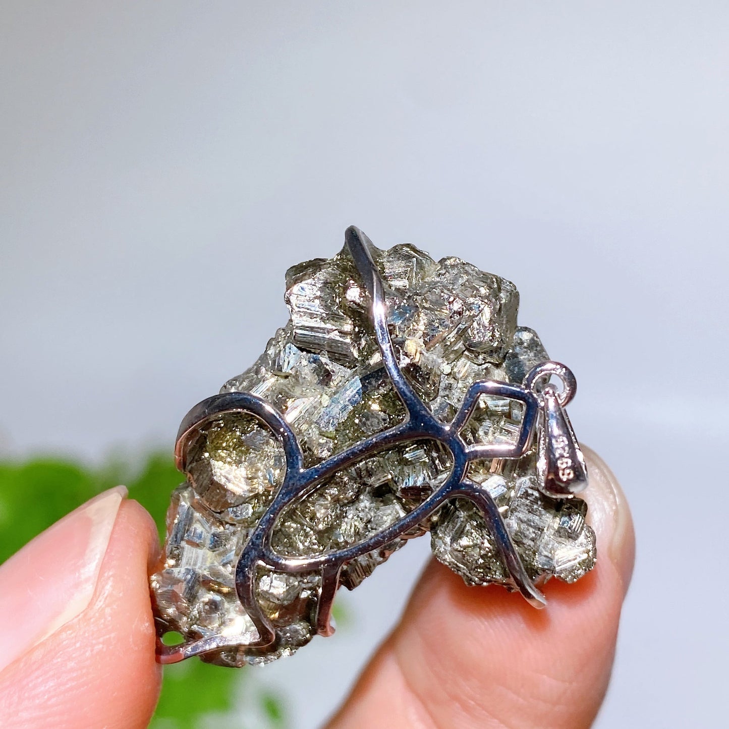 S925 Silver Wrapping Natural Gemstone Crystal Pendant Crystal Healing Bulk Wholesale