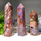 4.5"-6.0" Purple Moss Agate Tower Bulk Wholesale