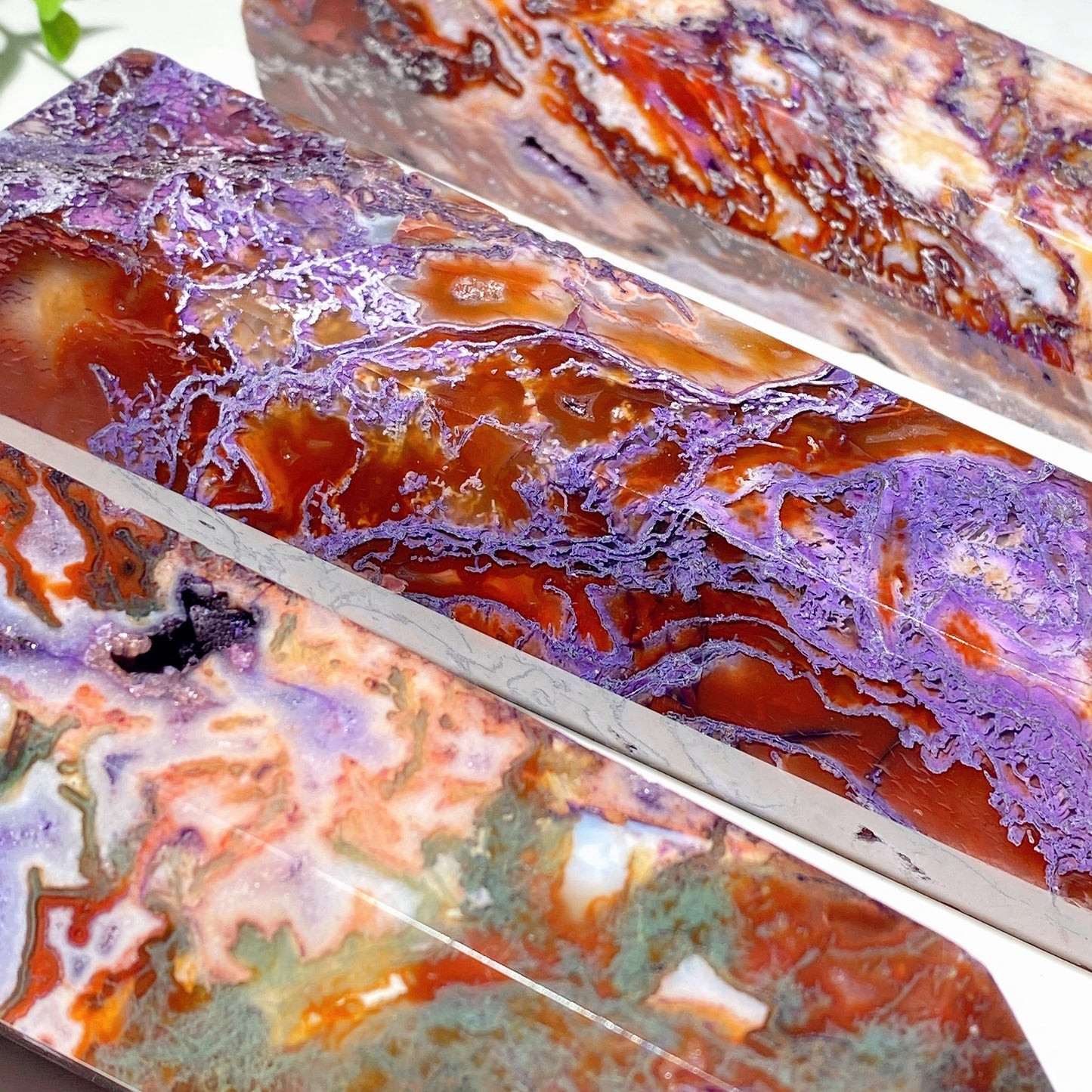 4.5"-6.0" Purple Moss Agate Tower Bulk Wholesale