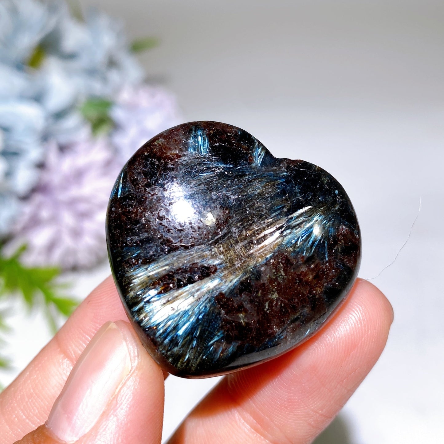 35mm Astrophylite Heart Carving Crystal Healing Bulk Wholesale