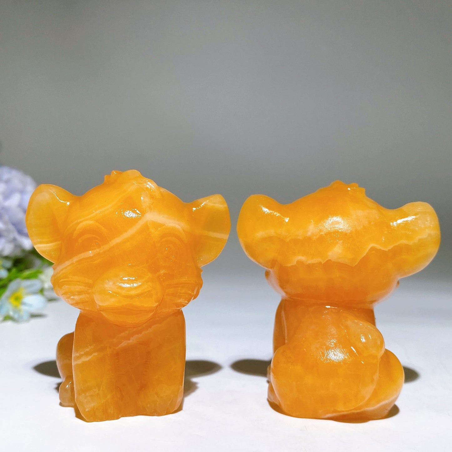 2.4" Orange Calcite Simba Carving Crystal Healing Bulk Wholesale