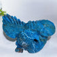 Hand Carved Unique Blue Apatite Eagle Catching Fish Carving Free Form Crystal Healing Bulk Wholesale
