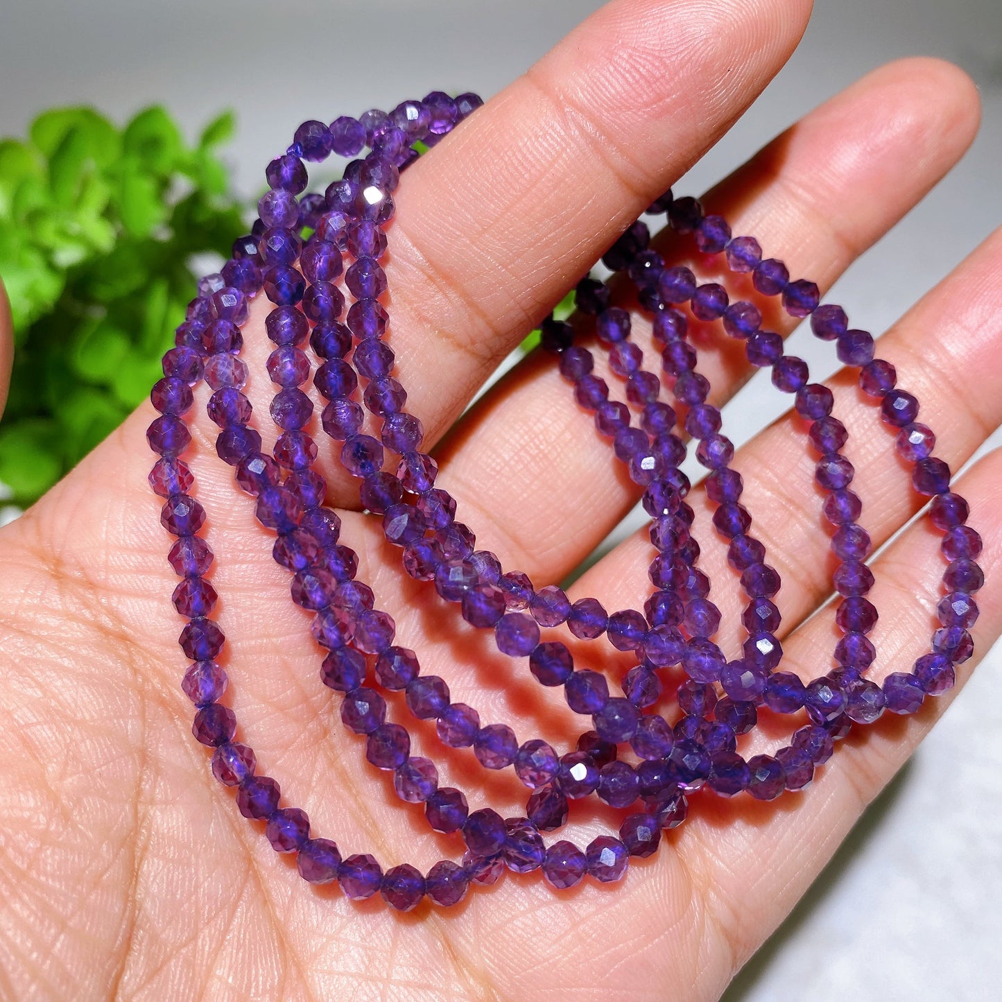 4mm Faceted Crystal Bracelet Crystal Healing Bulk Wholesale