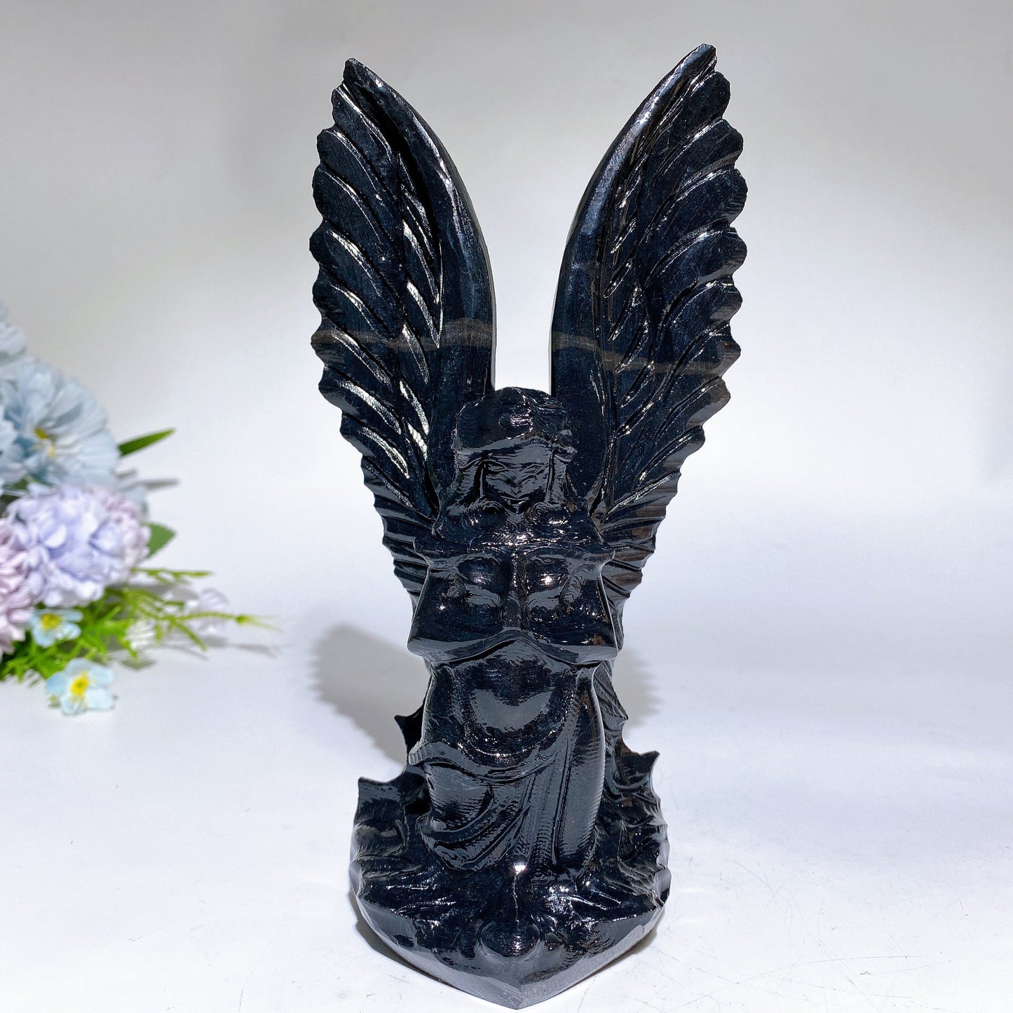 18cm Jade Praying Angel Carving Crystal Healing Bulk Wholesale