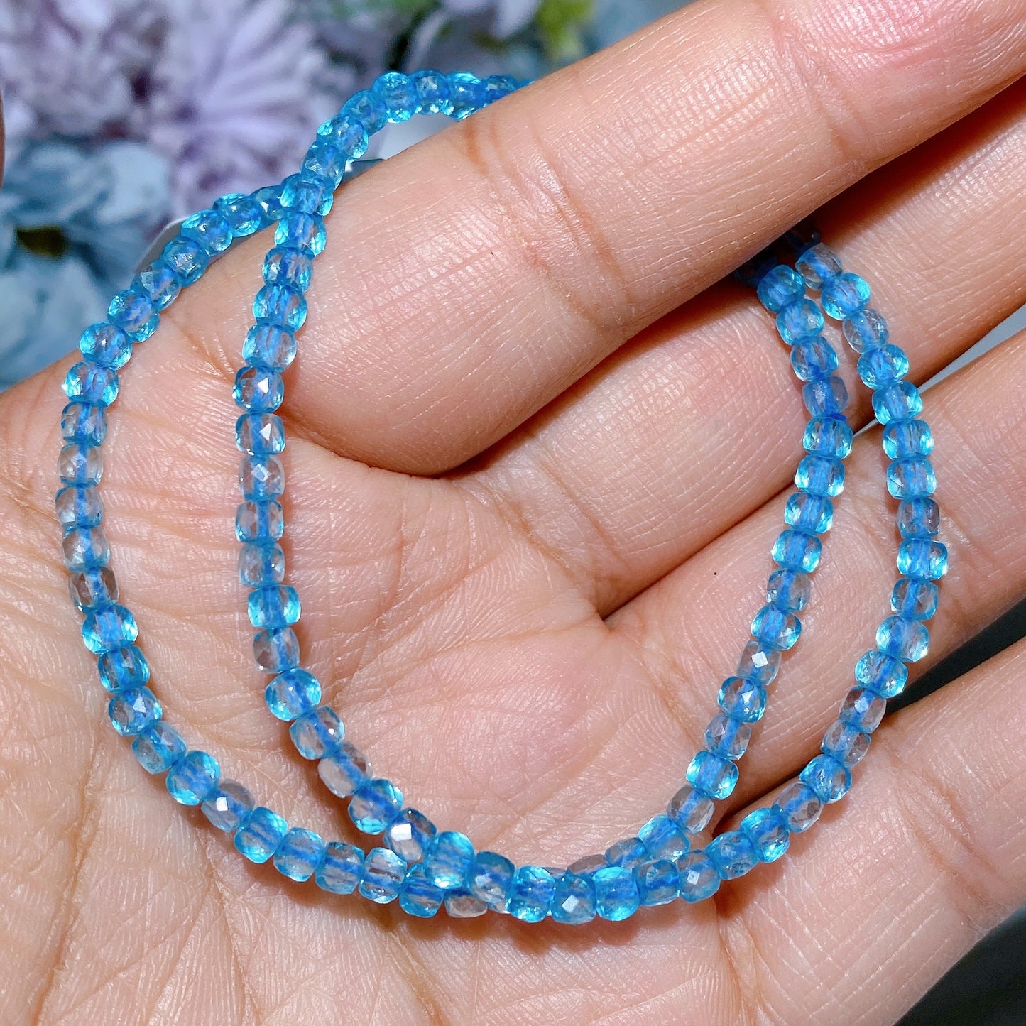 4mm Faceted Cube Crystal Bracelet Crystal Healing Bulk Wholesale