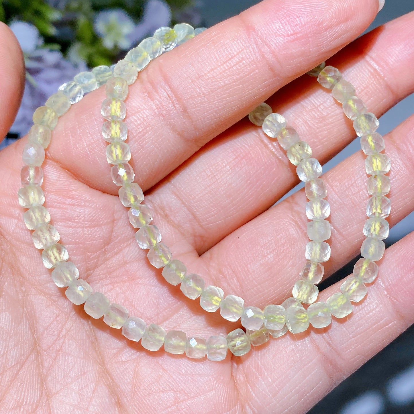 4mm Faceted Cube Crystal Bracelet Crystal Healing Bulk Wholesale