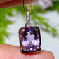 925 Silver Faceted Amethyst Pendant Crystal Healing Bulk Wholesale