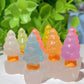 8pcs 20mm Resin Luminous Mini Christmas Tree Carvings Bulk Wholesale