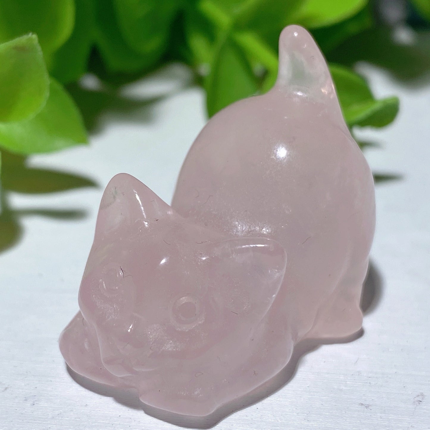 1.2" Mixed Crystal Mini Cat Carvings Bulk Wholesale