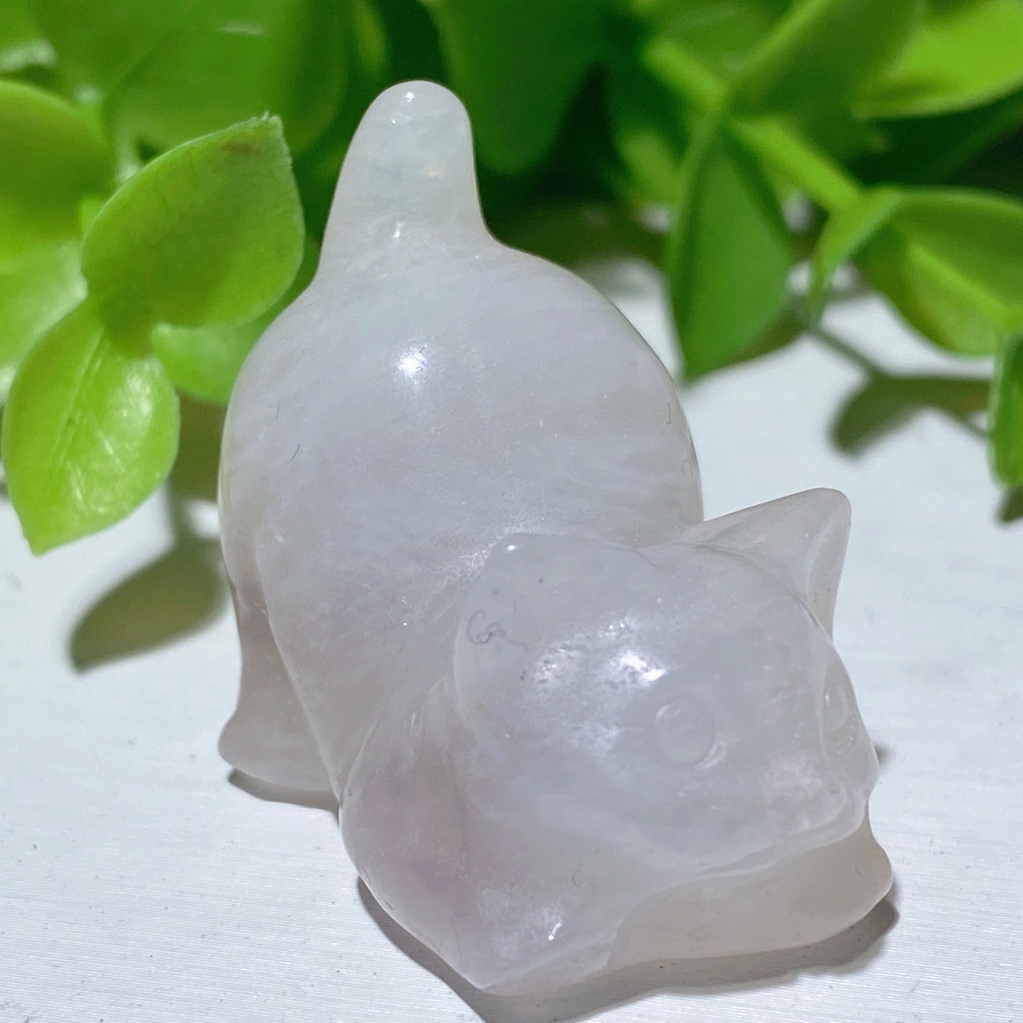 1.2" Mixed Crystal Mini Cat Carvings Bulk Wholesale