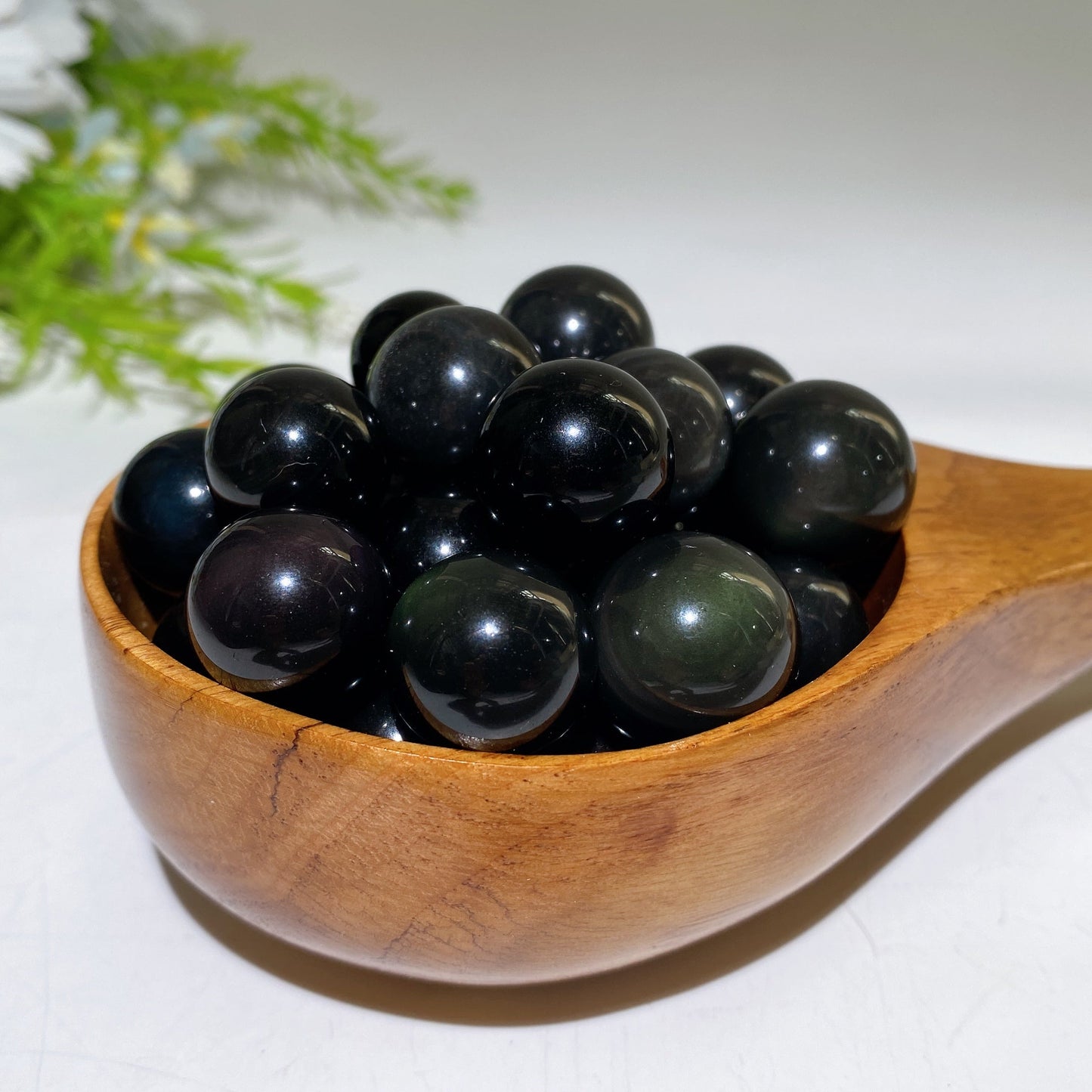10pcs Ice Obsidian Rainbow Obsidian Spheres Crystal Healing Bulk Wholesale