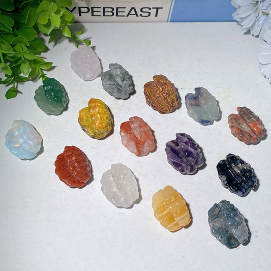 1.3" Mixed Crystal Shell Carvings Bulk Wholesale