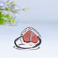 Sterling Silver Rhodochrosite Heart Ring Crystal Healing Bulk Wholesale