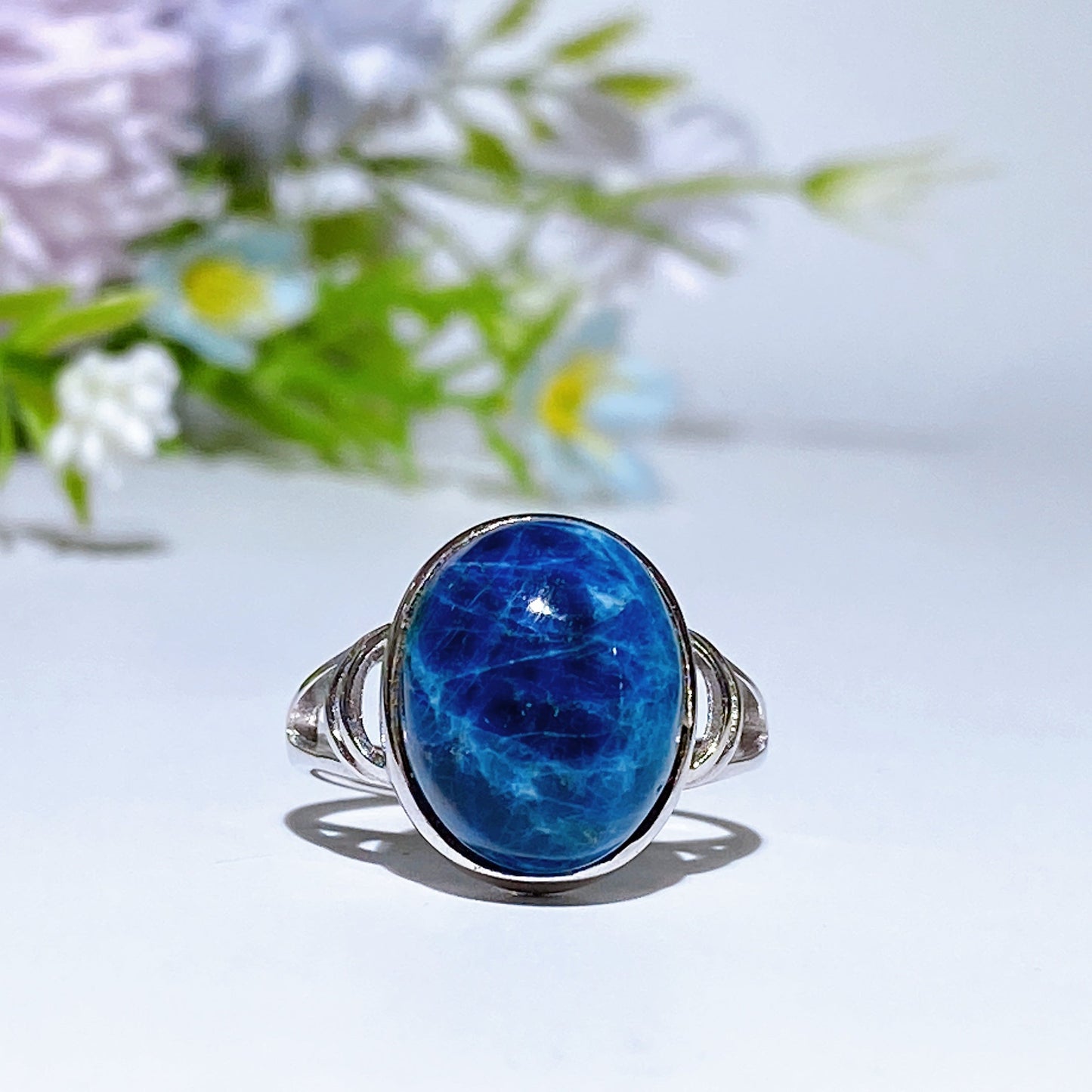 Sterling Silver UV Reactive Hackmanite Ring Crystal Healing Bulk Wholesale